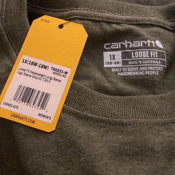 Carhartt Women's Loose Fit Heavyweight LA Logo Sleeve Graphic T-Shirt, 1X, NWT - Picture 5 of 5